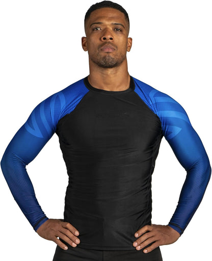 Essential Long Sleeve Compression Training Rash Guard for MMA BJJ Wrestling Grappling and No Gi Jiu Jitsu Rashguard