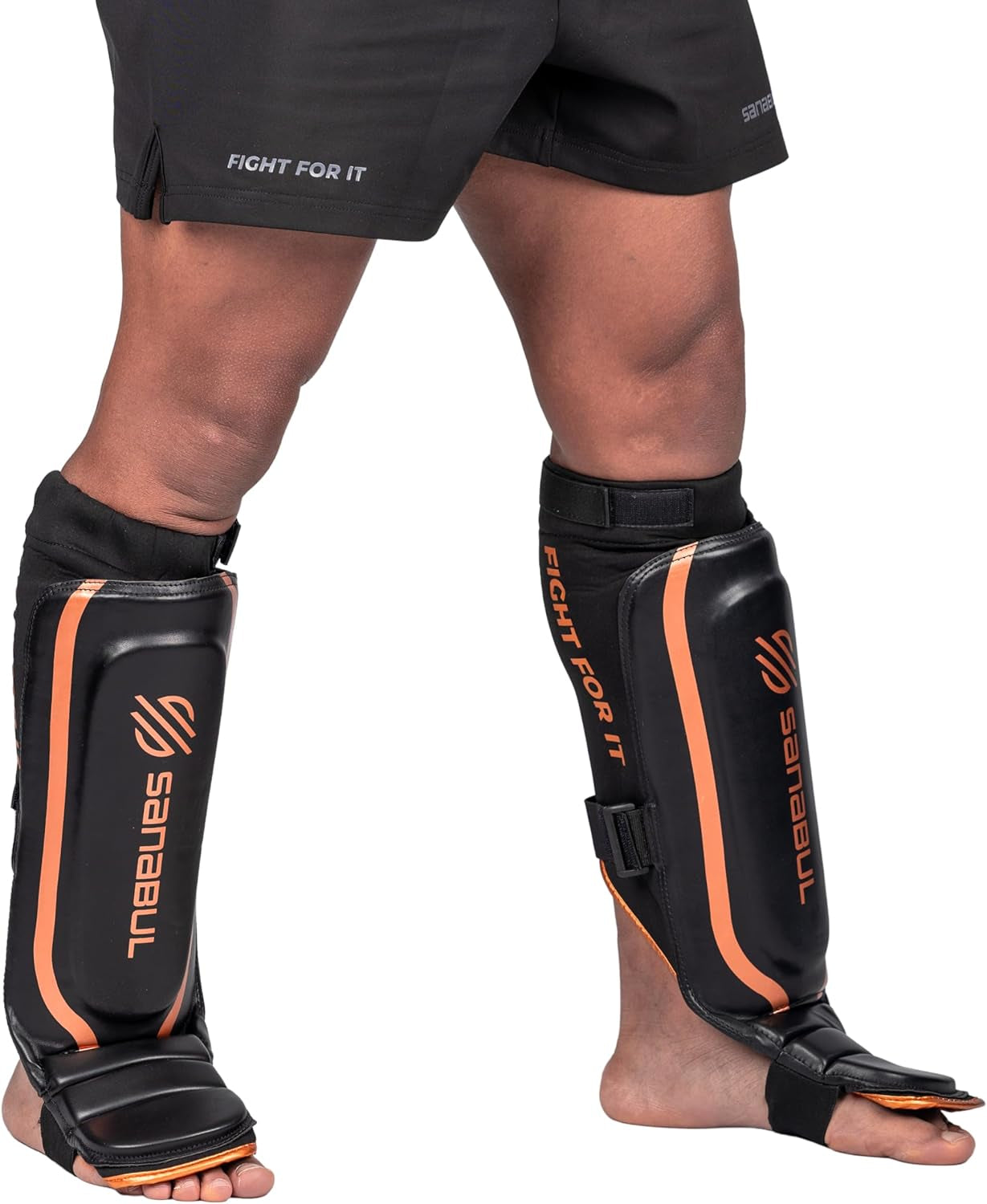 Essential Hybrid Sleeve Kickboxing Shin Guards for MMA Shin Guards Muay Thai Shinguards