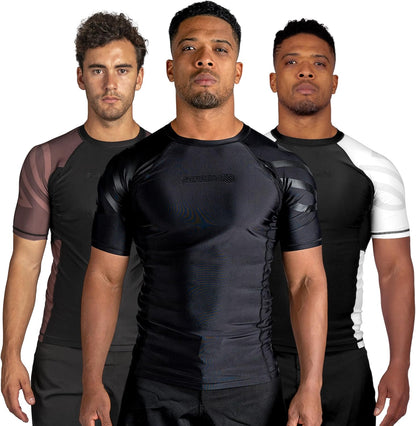 Essential Short Sleeve Rash Guard MMA BJJ Wrestling Grappling Jiu Jitsu