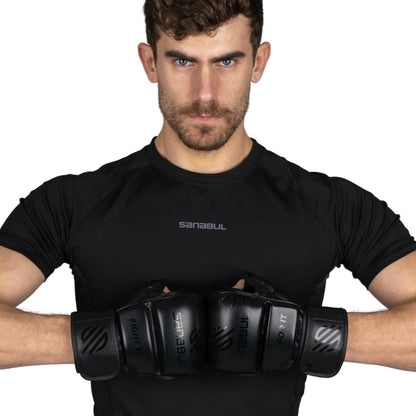 Essential 7Oz MMA Gloves for Men & Women, Hybrid MMA Martial Arts, Sparring Grappling Training, Padded Kick Boxing Gloves