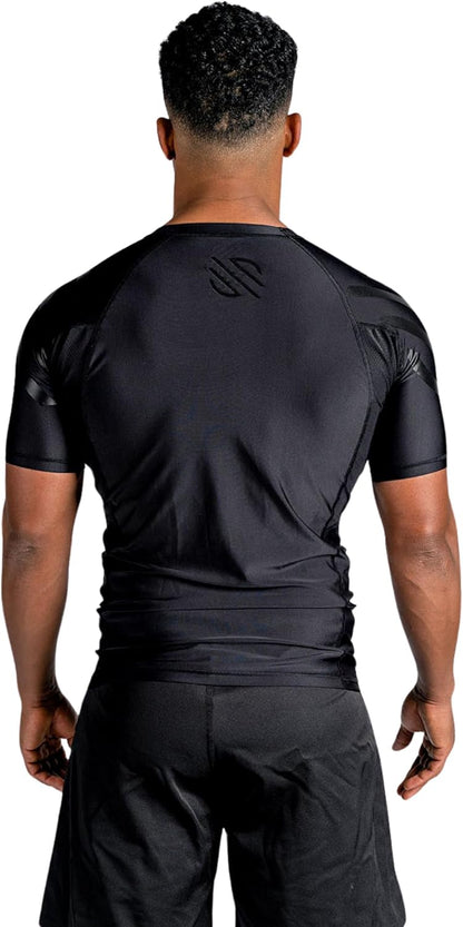 Essential Short Sleeve Rash Guard MMA BJJ Wrestling Grappling Jiu Jitsu