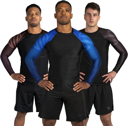 Essential Long Sleeve Compression Training Rash Guard for MMA BJJ Wrestling Grappling and No Gi Jiu Jitsu Rashguard