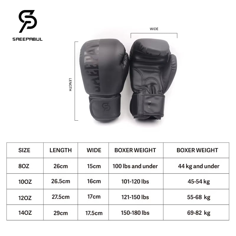 8/10/12/14/16Oz Boxing Gloves Professional Sanda Muay Thai Fighting MMA Gloves for Men Women Kids Punching Bag Kickboxing Gloves