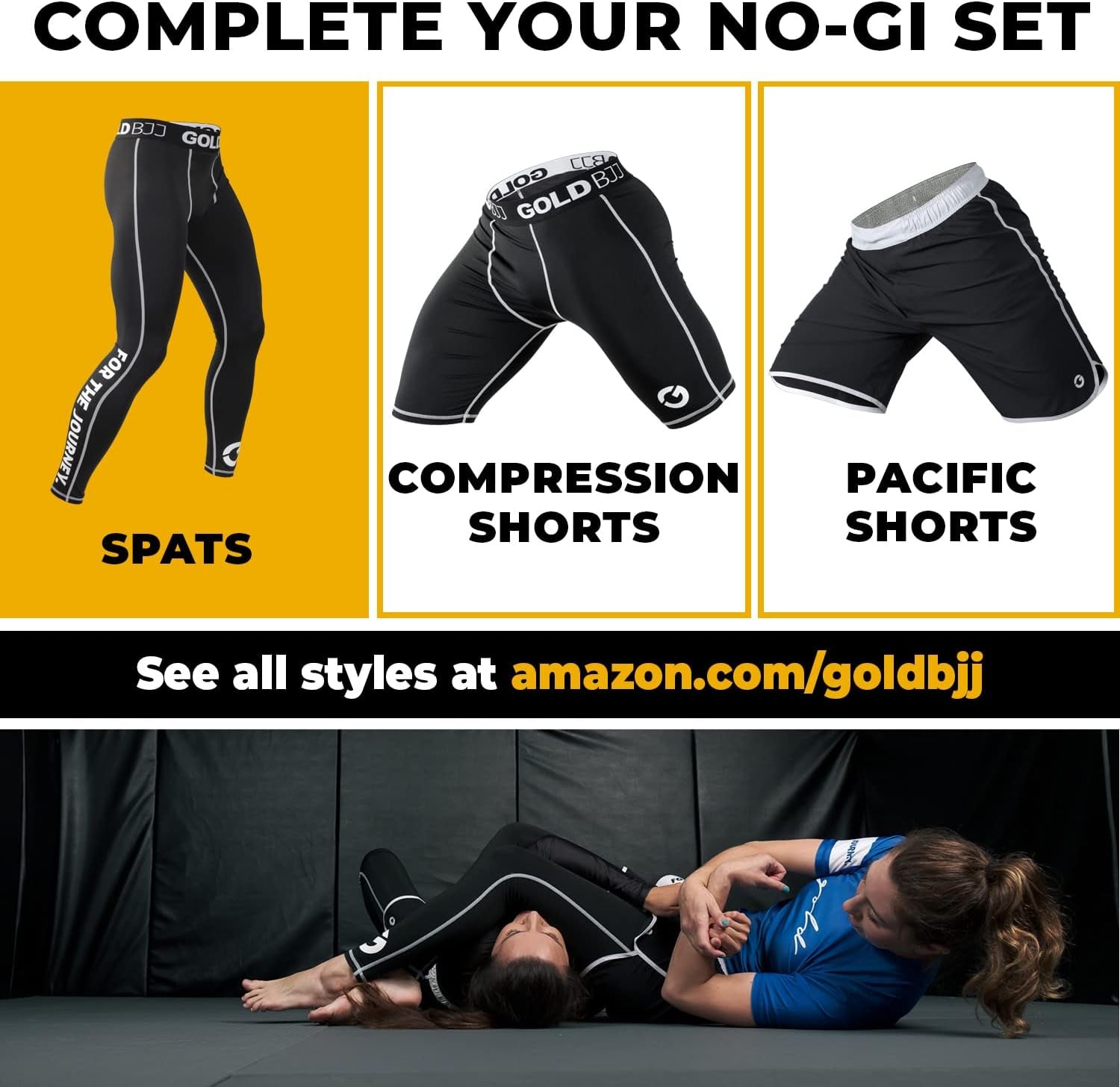 Jiu Jitsu Spats - Base Layer for Gi and No-Gi Grappling - Martial Arts Pants