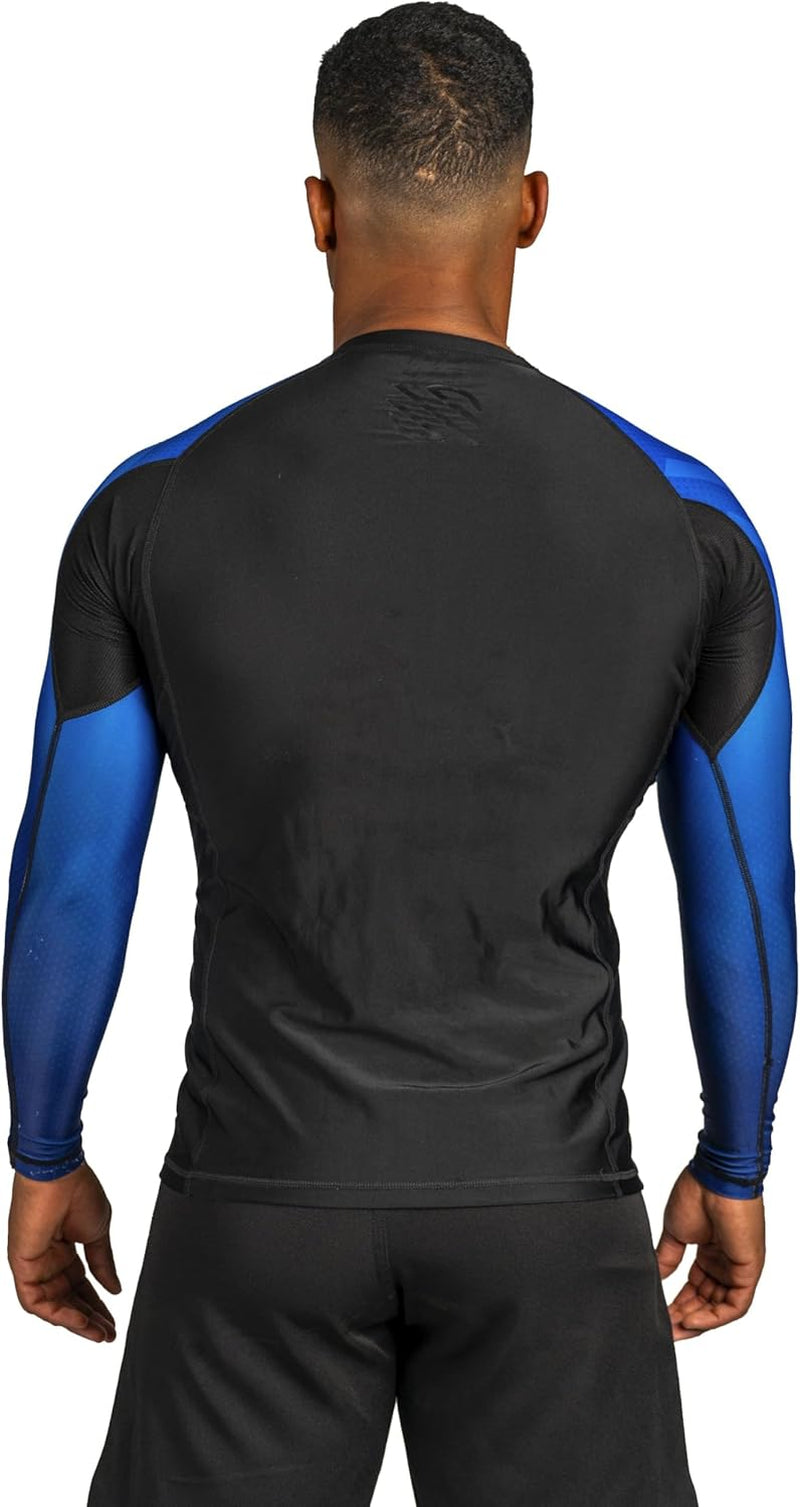 Essential Long Sleeve Compression Training Rash Guard for MMA BJJ Wrestling Grappling and No Gi Jiu Jitsu Rashguard