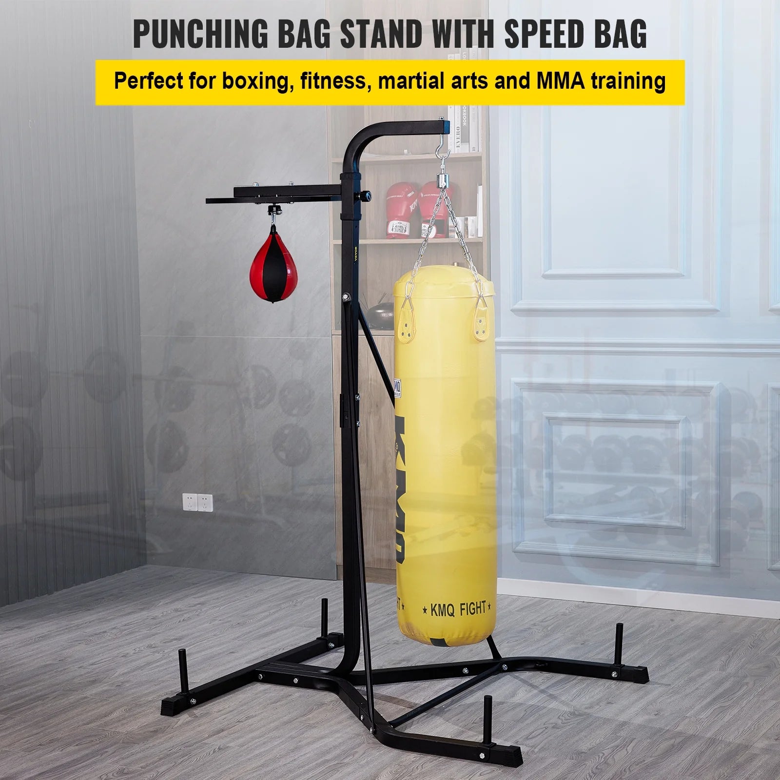 brand Free Standing Punching Bag Stand, Unisex Boxing Set, Foldable Single Station Heavy Bag Stand, Punching Ball, Boxing Punching Speed Ball, Boxing Bag with Boxing Rack, for Training