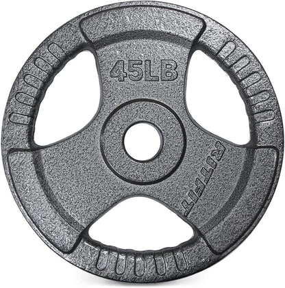 45Lb Olympic Weight Plates for Barbell, 2 Inch Iron Weight Plate for Strength Training